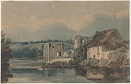 Easby Abbey, After Thomas Girtin (British, London 1775–1802 London), Watercolor on off-white artist's board