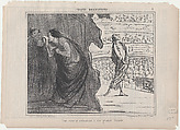 Une reine se préparant a une grande tirade, from Croquis Dramatiques, published in Le Charivari, September 24, 1856, Honoré Daumier  French, Lithograph; second state of two (Delteil)