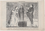 Le Régisseur. – Voyons mademoiselle, faites sonner..., from "Croquis Dramatiques", Honoré Daumier  French, Lithograph; second state of two (Delteil)