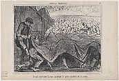 Ce qui représente la mer au peuple..., from "Croquis Parisiens", Honoré Daumier  French, Lithograph; second state of two (Delteil)