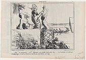 Ohé...les navigateurs...débarquez sans crainte..., from Croquis d'Été, published in Le Charivari, September 10, 1856, Honoré Daumier  French, Lithograph; second state of two (Delteil)