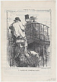 Le mauvais côté des nouveaux omnibus, from Croquis Parisiens, published in Le Charivari, September 4, 1856, Honoré Daumier  French, Lithograph; second state of two (Delteil)