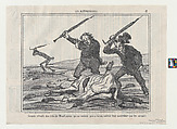Grande révolte des rats de montfaucon, from Les Hippophages, published in Le Charivari, October 21, 1856, Honoré Daumier  French, Lithograph; second state of two (Delteil)
