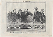Réunion de savants se proposant..., from Les Hippophages, published in Le Charivari, October 23, 1856, Honoré Daumier  French, Lithograph; second state of two (Delteil)