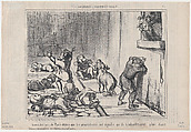 Aspect des rues de Paris depuis..., from Locataires et Propiétaires, published in Le Charivari, October 24, 1856, Honoré Daumier  French, Lithograph; third state of three (Delteil)