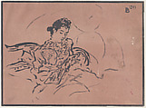 Mother and Child, back cover illustration for  "Petit Solfège illustré", Pierre Bonnard  French, Lithograph; touched proof