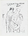 Two figures walking, from "The Life of Saint Monica", Pierre Bonnard  French, Transfer lithograph