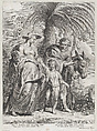 The Return from Egypt, Anonymous, Engraving; reverse copy