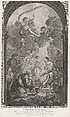 The Chapel of the Enfants-Trouvés in Paris: Les Rois mages Gaspard et Melchoir adorant l'Enfant Jésus, Etienne Fessard  French, Etching and engraving