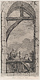 The Chapel of the Enfants-Trouvés in Paris: Religieuse et petites filles regardant la crèche, Etienne Fessard  French, Etching and engraving