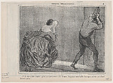 V'la une p'tite femme qu'est pas paresseuse..., from "Croquis Dramatiques", Honoré Daumier  French, Lithograph; third state of three (Delteil)