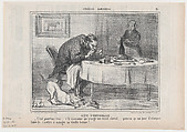Scêne d'Hippophagie, from Croquis Dramatiques, published in Le Charivari, January 10, 1857, Honoré Daumier French, Lithograph; second state of two (Delteil)