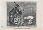 L'astronome allemand lâchant un fameux canard, from La Comète de 1857, published in Le Charivari, March 17, 1857, Honoré Daumier  French, Lithograph; third state of three (Delteil)