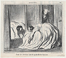 Étude de révérence pour le quadrille des lanciers, from Actualités, publlished in Le Charivari, March 30, 1857, Honoré Daumier  French, Lithograph; second state of two (Delteil)