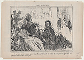 Ce qui nous prouve comme quoi il est... inutile..., from Croquis Dramatiques, published in Le Charivari, May 23, 1857, Honoré Daumier  French, Lithograph; second state of two (Delteil)