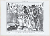 Décidément, ce qui, cette année, obtient le plus de succès à l'exposition de sculpture..., from Le Salon de 1857, published in "Le Charivari", Honoré Daumier  French, Lithograph; second state of two (Delteil)