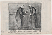 Oh! mame Chaboulard,... qu'est ce qu'y va nous arriver pendant ces douze mois..., from "Actualités", Honoré Daumier French, Lithograph on newsprint; second state of two (Delteil)