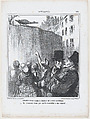 Apparition du fameux serpent de la rue Lacépède..., from Actualités, published in "Le Charivari", Honoré Daumier  French, Lithograph