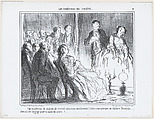 Une maîtresse de maison du marais..., from Les Comédiens de Société, published in "Le Charivari", Honoré Daumier  French, Lithograph; second state of two (Delteil)