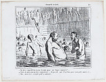 On m'a conseillé les bains froids pour me faire maigrir!..., from Croquis d'Été, published in Le Charivari, August 2, 1858, Honoré Daumier  French, Lithograph; second state of three (Delteil)