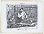 Les plaisirs de l'école de natation, from Croquis Été, published in Le Charivari, June 22, 1858, Honoré Daumier  French, Lithograph; second state of two (Delteil)