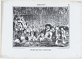 Vue prise aux bains à quatre sous, from Croquis d'Été, published in Le Charivari, June 18, 1858, Honoré Daumier  French, Lithograph; second state of two (Delteil)