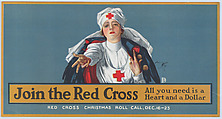 Join the Red Cross, all you need is a heart and a dollar, Harrison Fisher American, Commercial color lithograph