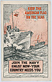 Keep the American flag on the seas, Frank Vining Smith American, Commercial color lithograph