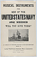 Musical instruments for men of the United States Navy, Edward Moran American, born England, Commercial lithograph