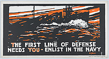 The first line of defense, H. Shirer American, Commercial color lithograph
