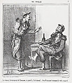 Le vin est l'ornament de l'homme...., from En Italie, published in Le Charivari, August 9, 1859, Honoré Daumier  French, Lithograph; second state of four (Delteil; Hazard & Delteil)