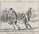 Continuation de l'amélioration des chevauz et de la détérioration des jockeys., from Aux Courses, published in Le Charivari, April 13, 1859, Honoré Daumier  French, Lithograph on newsprint; second state of two (Delteil)