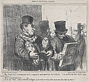 Ma femme m'a recommandé de lui rapporter mon portrait fait à Paris..., from Dans la Salle des Ventes, published in Le Charivari, April 4, 1859, Honoré Daumier French, Lithograph on newsprint; second state of two (Delteil)