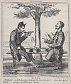 En Italie, from "Nos Troupiers", Honoré Daumier French, Lithograph on newsprint; third state of four (Delteil)