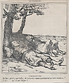 Villégiature, from Nos Troupiers, published in Le Charivari, July 26, 1859, Honoré Daumier French, Lithograph on newsprint; second state of four (Delteil)