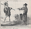 Mars... Je vous ai fait bien peur..., from "Actualités", Honoré Daumier  French, Lithograph on newsprint; second state of three (Delteil)