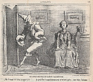 Practical application for a diamond hypnotist, from 'News of the Day,' published in Le Charivari, January 24, 1860, Honoré Daumier French, Lithograph on newsprint; second state of three (Delteil)