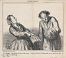 Ah, Théophile, what ghastly things I am reading about you, from 'These good Parisians,' published in Le Charivari, January 30, 1860, Honoré Daumier  French, Lithograph on newsprint; second state of three (Delteil)