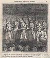 Who says, Parisians are never satisfied!, from 'Theater sketches,' published in Le Charivari, February 13, 1864, Honoré Daumier French, Lithograph on newsprint; second state of two (Delteil)