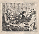 The ravaged poets' corner, from 'In the pub,' published in Le Charivari, January 7, 1864, Honoré Daumier  French, Lithograph on newsprint; second state of two (Delteil)