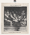 A literary argument on the second tier, from 'Theater sketches,' published in Le Charivari, February 27, 1864, Honoré Daumier French, Lithograph; second state of two (Deltiel)