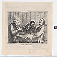 The ravaged poets' corner, from 'In the pub,' published in Le Charivari, January 7, 1864, Honoré Daumier  French, Lithograph on newsprint; second state of two (Delteil)