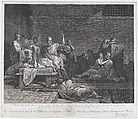The Death of Socrates, Pierre Peyron  French, Etching