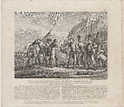 Sarratoga [sic] (The Surrender of General Burgoyne to General Horatio Gates, Battle of Saratoga, October 17, 1777), François Godefroy  French, Engraving