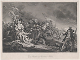 The Battle at Bunker's Hill (June 17, 1775), Joseph Napoleon Gimbrede  American, Steel engraving