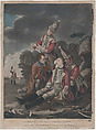 The Death of General Wolfe at Quebec (September, 1759), Edward Penny  British, Mezzotint, hand colored