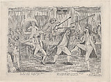 Congressional Pugilists, Anonymous, American, 18th century  American, Etching; third state of three (later restrike?)