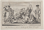 The Able Doctor, or America Swallowing the Bitter Draught, from The London Magazine, Anonymous, British, 18th century British, Engraving