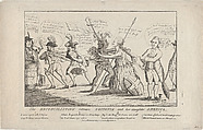 The Reconciliation Between Britannia and Her Daughter America, Thomas Colley  British, Etching