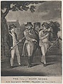 The Taking of Major André by the Incorruptible Paulding, Williams and Vanvert, T. W. Freeman American, Mezzotint